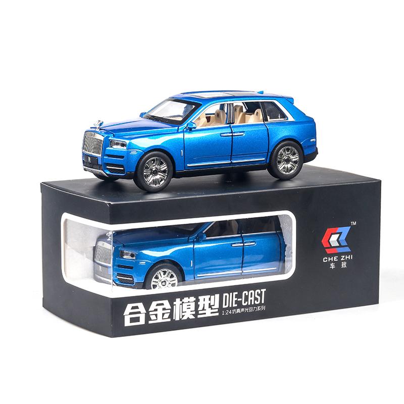 

124 Rolls Royce Cullinan Сплав Литой Модель Автомобиля Звук Свет 4 Цвета Игрушка Подарок синий