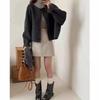 Stylish Women's Fallen Leaf Wool Coat – Short, Popular Winter Fashion