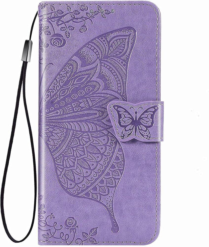 Flip case for Oppo Reno 12FS / 12F, Butterfly, purple