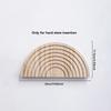 2 Pieces Bohemian Semi Circle Vase Wall Mounted Curved Wood Vase Planter Decoration For Artificial Plants Pampas Grass Faux