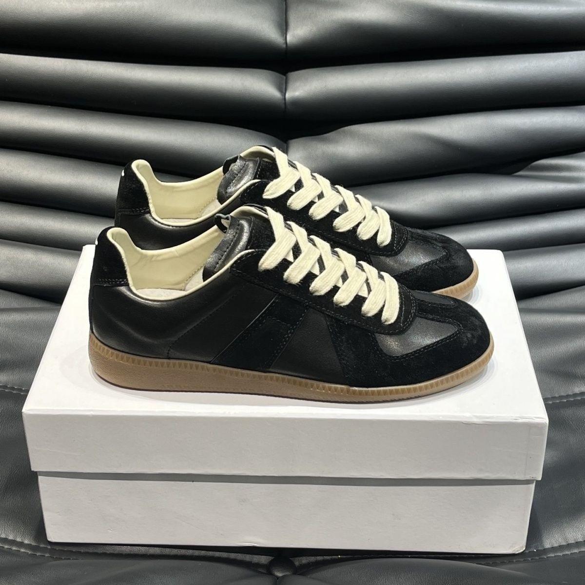 Mode Entraînement Unisexe Baskets Entraîneurs en Cuir Véritable Allemand Chaussures Décontractées Daim Lavé Classique Rétro Quotidien 35