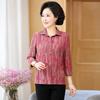 Paster Damen Freizeitbluse mit Aufdruck, Kragen und 3/4-Ärmeln