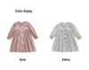 Elegant French Embroidered Bow Dress for Girls - 2026 Autumn Smocked Long Sleeve Princess Style