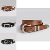 Genuine Leather Business Waist Belt For Women With Round Buckle For Office Attire