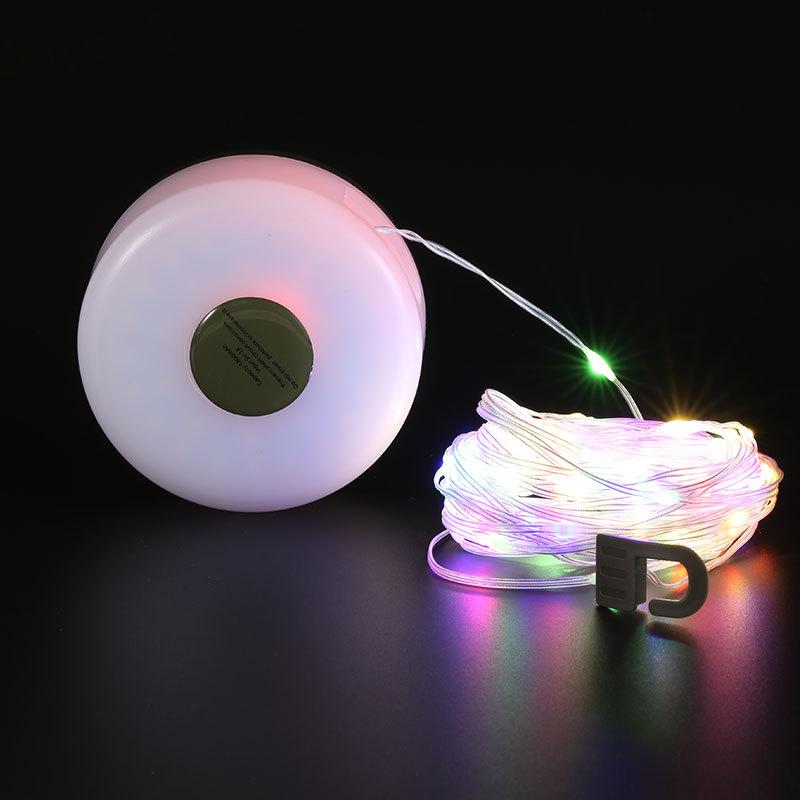 Camping String Lights 1800mAh Tent String Lights 5 Light Modes Dimmable Camping Light Adjustable Brightness for Hiking Emergency