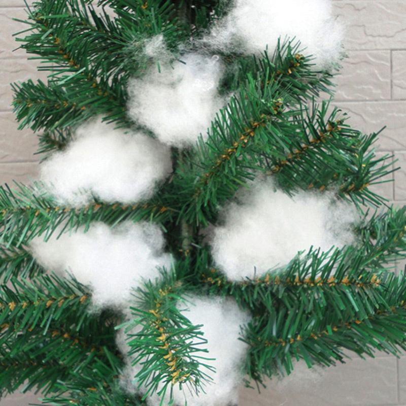 NUCHI White Cotton Christmas Tree Ornaments and Window Display Decorations