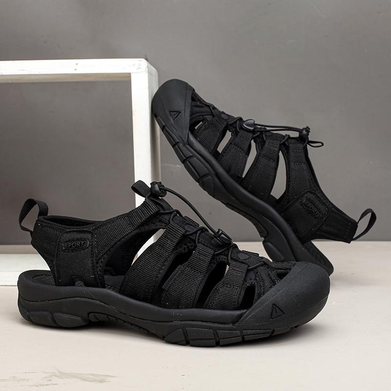 New Summer Men Genuine Leather Sandals Classic Casual Shoes Men Outdoor Beach Sandals Roman Summer Men's Water Shoes Size 35-46