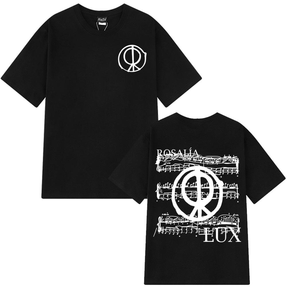 

Singer Rosalía LUX Album Tour 2025-2026 Print T-shirt Men Women Fashion Cotton T-shirts Oversized Hip-hop Aesthetics T Shirts 4XL