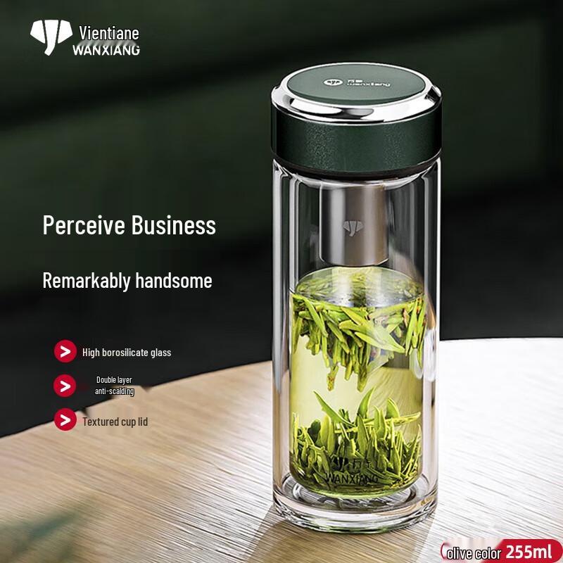 Wanxiang Portable Double-Layer Glass Cup