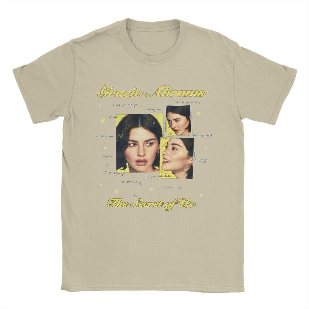 Gracie Abrams The Secret Of Us Tour 90s Men's T Shirt  Funny Tee Shirt Short Sleeve O Neck T-Shirt Pure Cotton Clothing