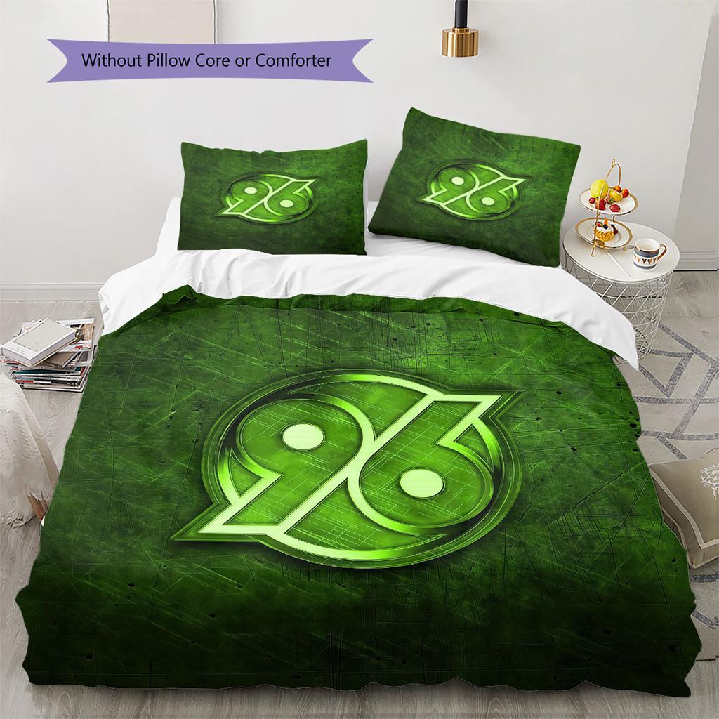 Hannover 96 Pattern Bedding,Quilt Set Quilt Cover Pillowcase Home Birthday Gift(1 * duvet cover + 2 * pillowcase, without core)