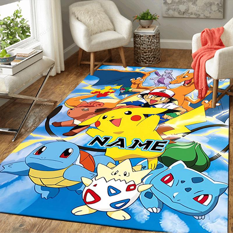 Custom 1Pc Pikachu Cyberpunk Artwork Rug Office Carpet Indoor Outdoor Entrance Doormat Nonslip Soft And Comfortable Living Room D2915212