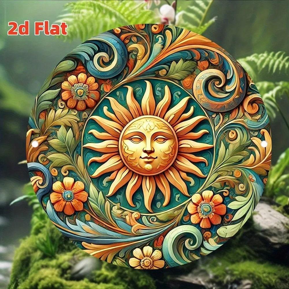 

Vintage Retro Metal Floral Wall Art Sign for Bar Garage Outdoor Decor 20X20 різнокольоровий