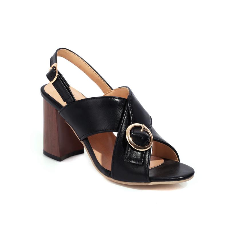 

Gladiator Sandals Women Sandals Square Heels Fashion Women High Heels Sandalias Ladies Shoes Summer Shoes Woman Pumps WSH3926 42 чорний