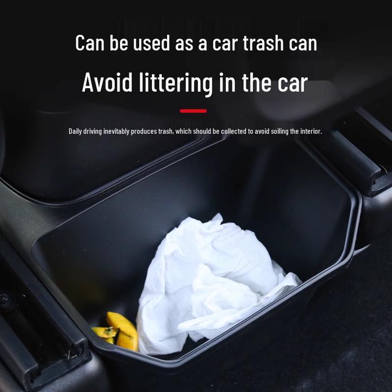 New Tesla Model Y Rear Seat Trash Can & Storage Box Accessory for Interior Upgrade