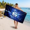 Schalke 04 FC Benutzerdefiniertes Strandtuch, Personalisierter Name Textdruck, Fußballlogo Weiches Schnelltrocknendes Handtuch Urlaubsgeschenk