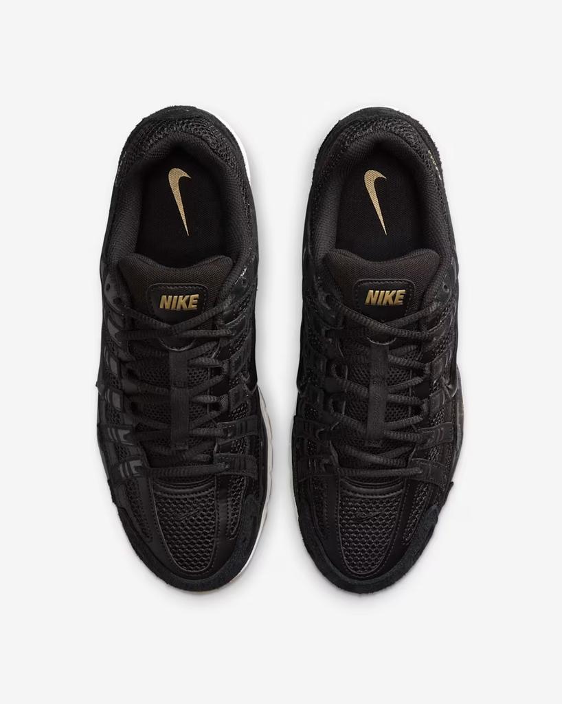 HF0015-001 Nike P-6000 Suede Black Metallic Gold Grain Sail Black (Men's)