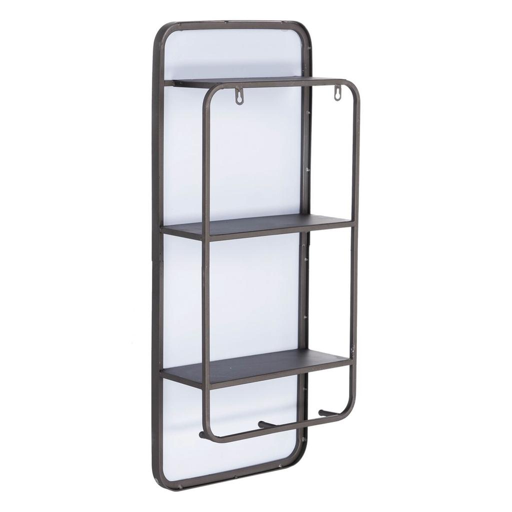 Wall Mirror 35 X 15 X 81 Cm Black Metal