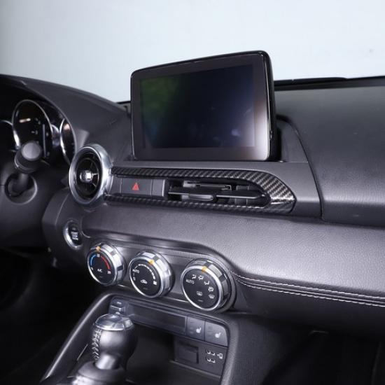 ABS Carbon Fiber Center Console Air Outlet Vent Trim For Mazda MX-5 Miata 16-23