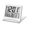 Folding LCD Digital Alarm Clock Desk Table Weather Station Desk Temperature Travel Ectronic Mini Clock For Home Decor