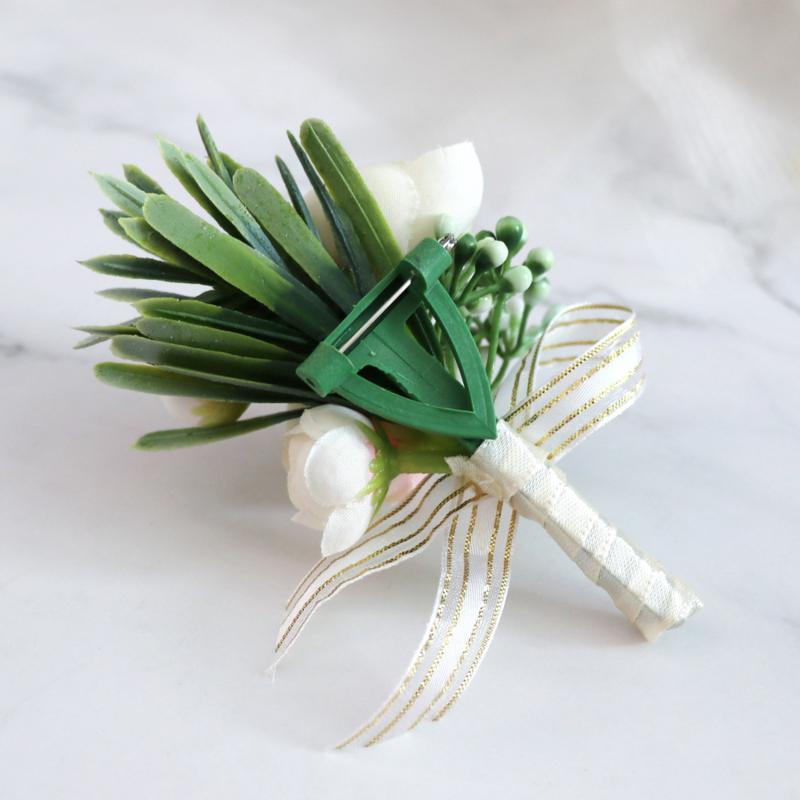 Flowers Corsage Pin Buttonhole Men Wedding Bracelet Bridesmaid Wedding Buttonhole Witness Corsage