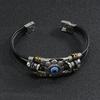 Boho Multilayer Leather Bracelets Evil Eye Charm Beads Bracelet Bangle For Women Men Vintage Punk Wrap Set