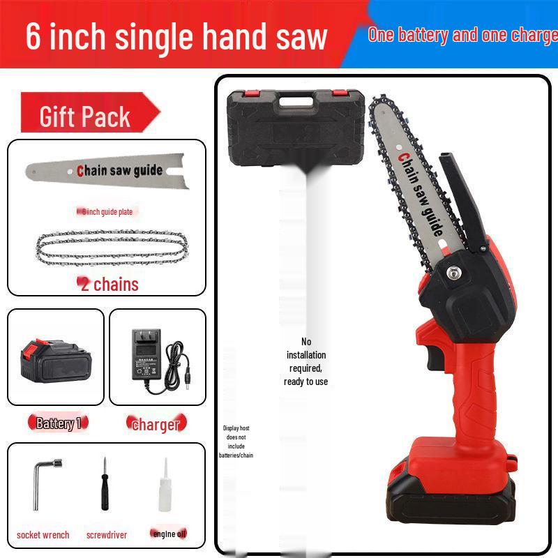 German Cordless Handheld Lithium Chainsaw: Compact, One-Handed Pruning and Felling Saw for Outdoor Use