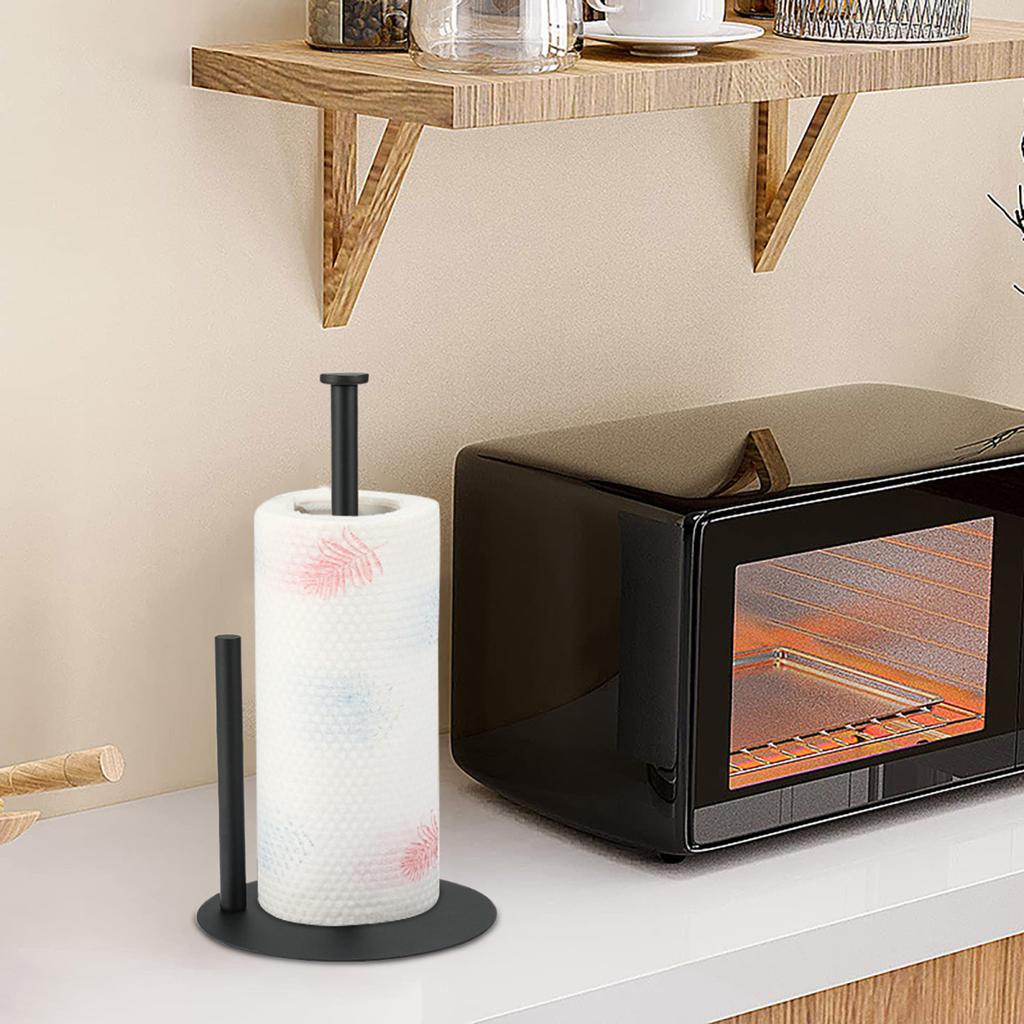 Yousheng Countertop Paper Towel Holder Tissue Rack with Anti-Slip Weighted Base Sturdy Kitchen Construction Roll Holder Paper Rack