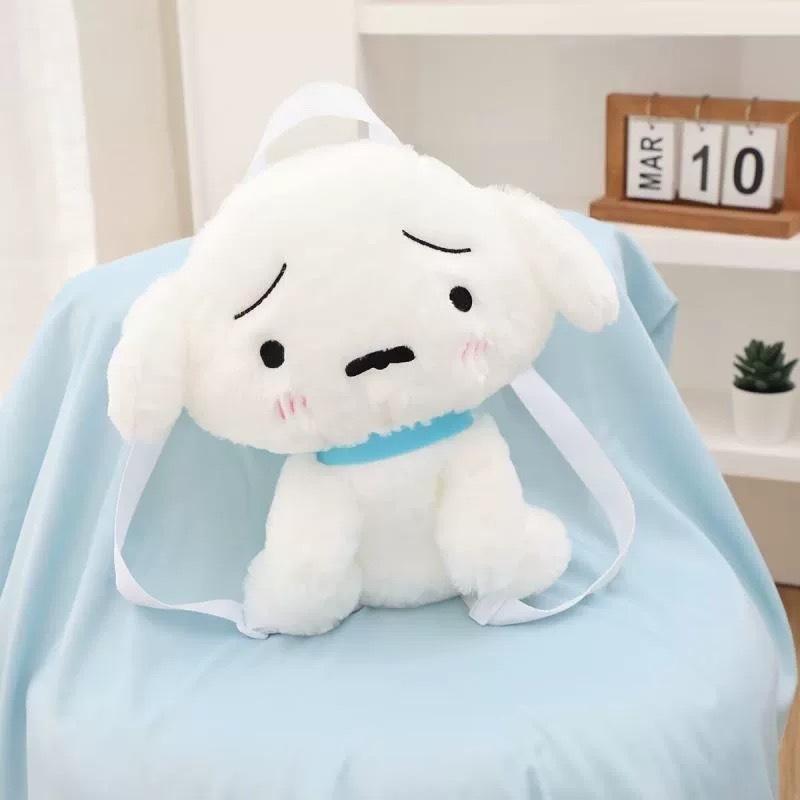 Crayon Cartoon Shin Chan Shiro Plush Backpack For Girl Heart Toy Peripheral