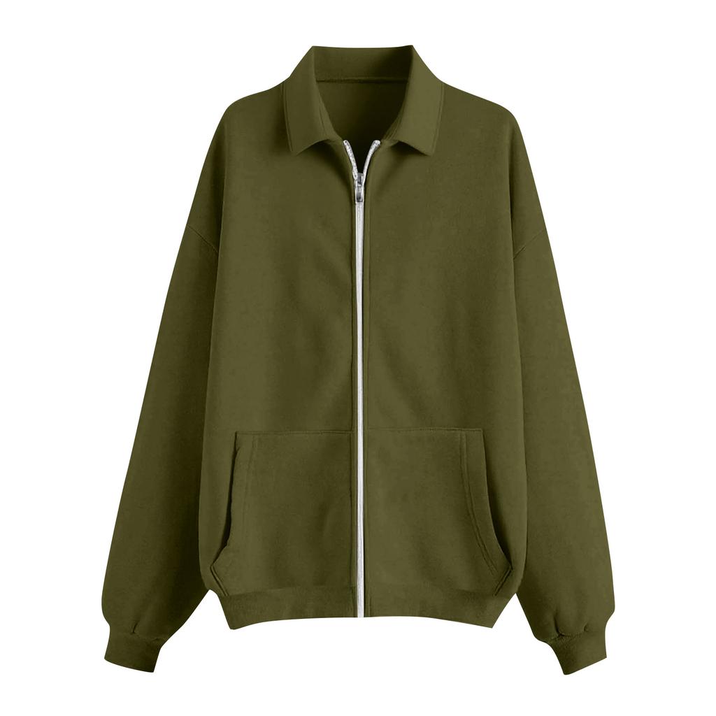 Women's Zip-Up Long Sleeve Sweatshirt Top
