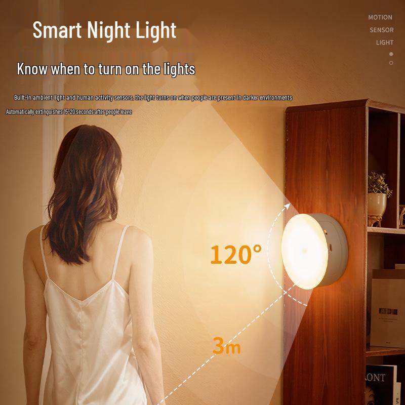 Smart Motion Sensor Night Light – Auto Illuminates upon Arrival, Magnetic Charging for Hallways and Entrances