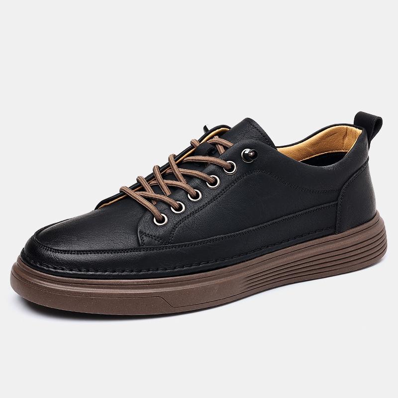 Fashion Luxury Leather Hollow Thick Soled Men's Sneakers Designer Soft Soled Lightweight Board Shoes Male Fashion Casual Man Dress Shoes