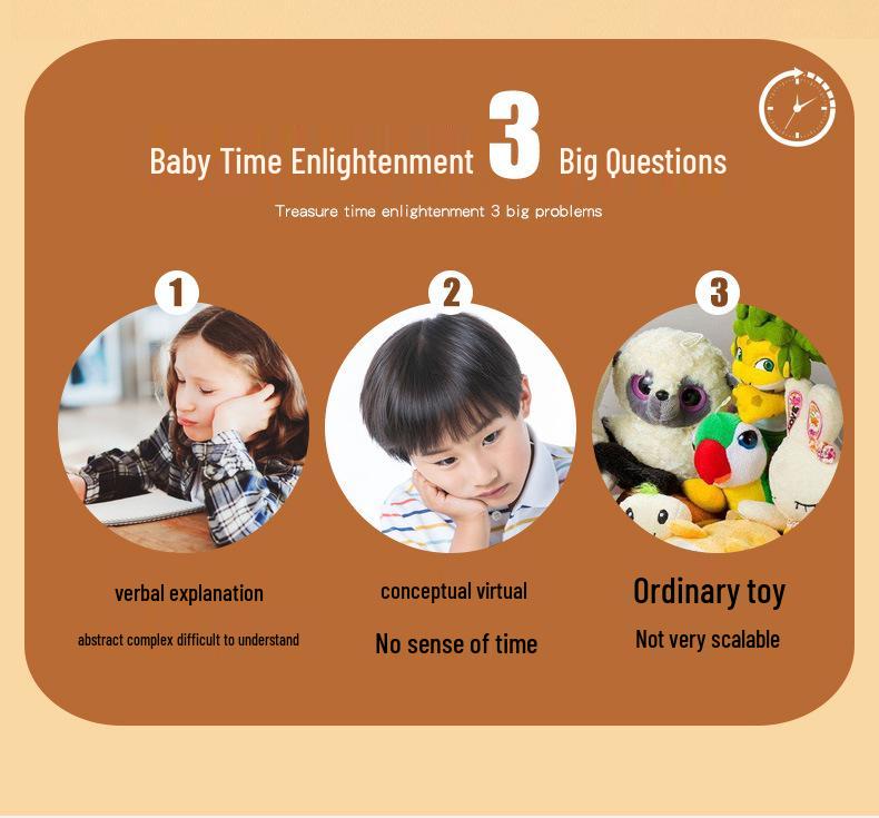 Wooden Educational Clock for Early Education – Teaching Tools for Primary School & Cognitive Time Learning