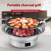 KOSUN Smokeless Charcoal Barbecue Pot BBQ Grill Nonstick Barbecue Machine Portable Outdoor Oicnic Stove Stainless Steel Thick