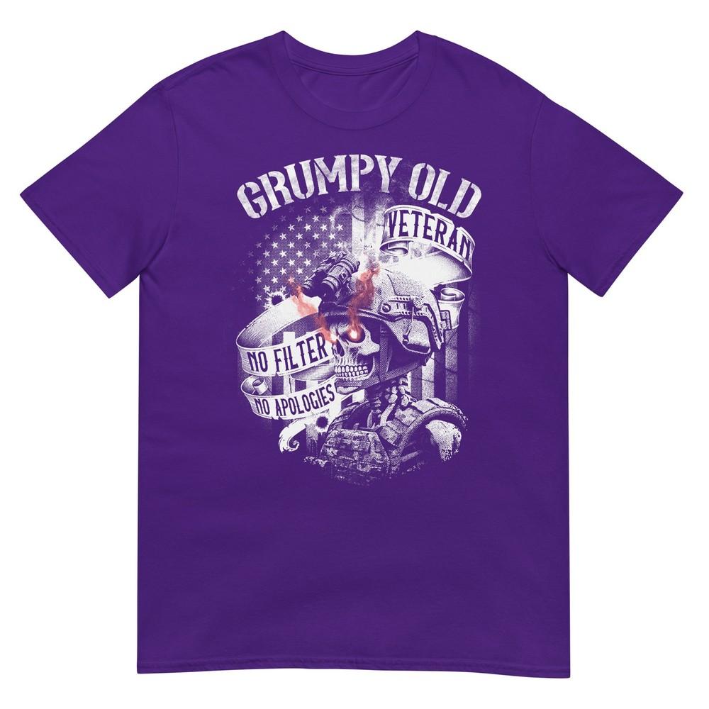 Grumpy Old Veteran Funny Patriotic Military Humor Design Tshirt
