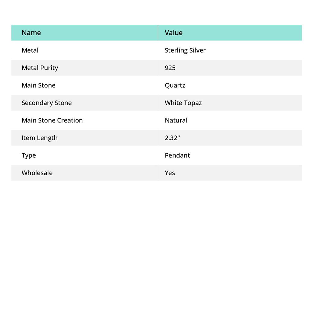 Naturalna Druza Róży Pustyni, Kamień Szlachetny Topaz Srebro Sterlingowe 925 Wisiorek 2,32" n1Y52
