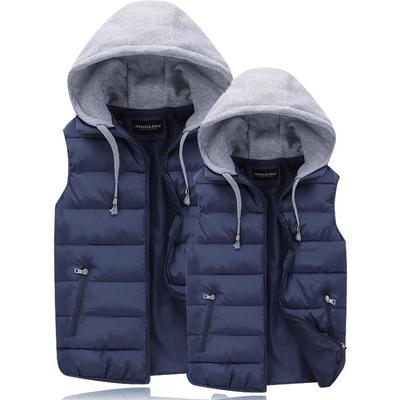 Warm Hooded Vest Coat for Women Men Couples Thicken Sleeveless Waistcoat