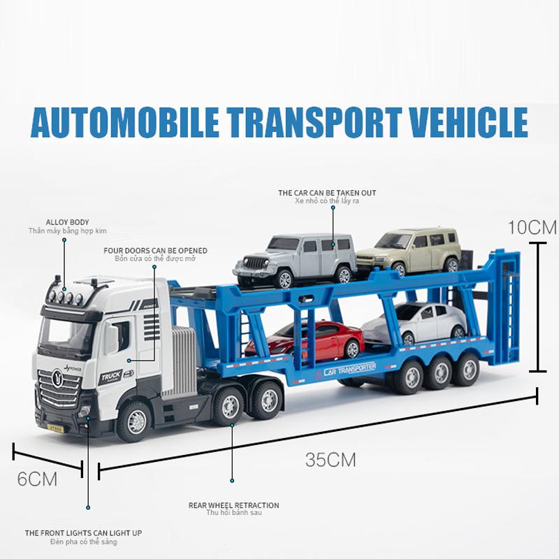1/50 Schaal Legering Bouwvoertuig Model Set Diecast Graafmachine Transporter Auto Speelgoed Kinderen Jongens Cadeau Tank Auto Miniatuur