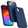 Case - E.F.CONNECTION - for iPhone 15 - Ultra-Thin - TPU Protection - 2 Tempered Glasses