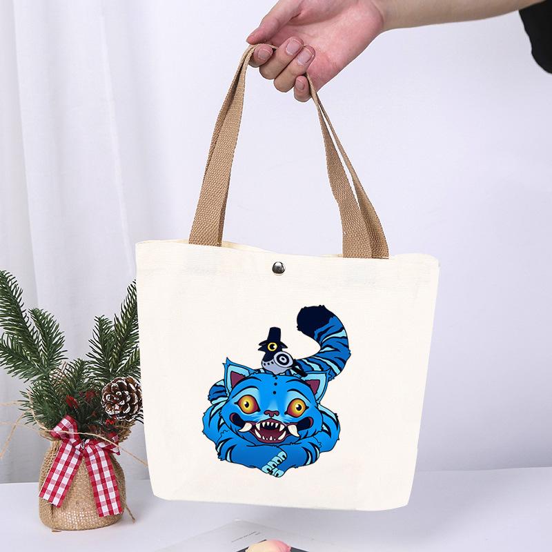 K-Pop Anime Cartoon Printed Student Fashion Casual Canvas Bag Going Out High Value Portable Shoulder Bag