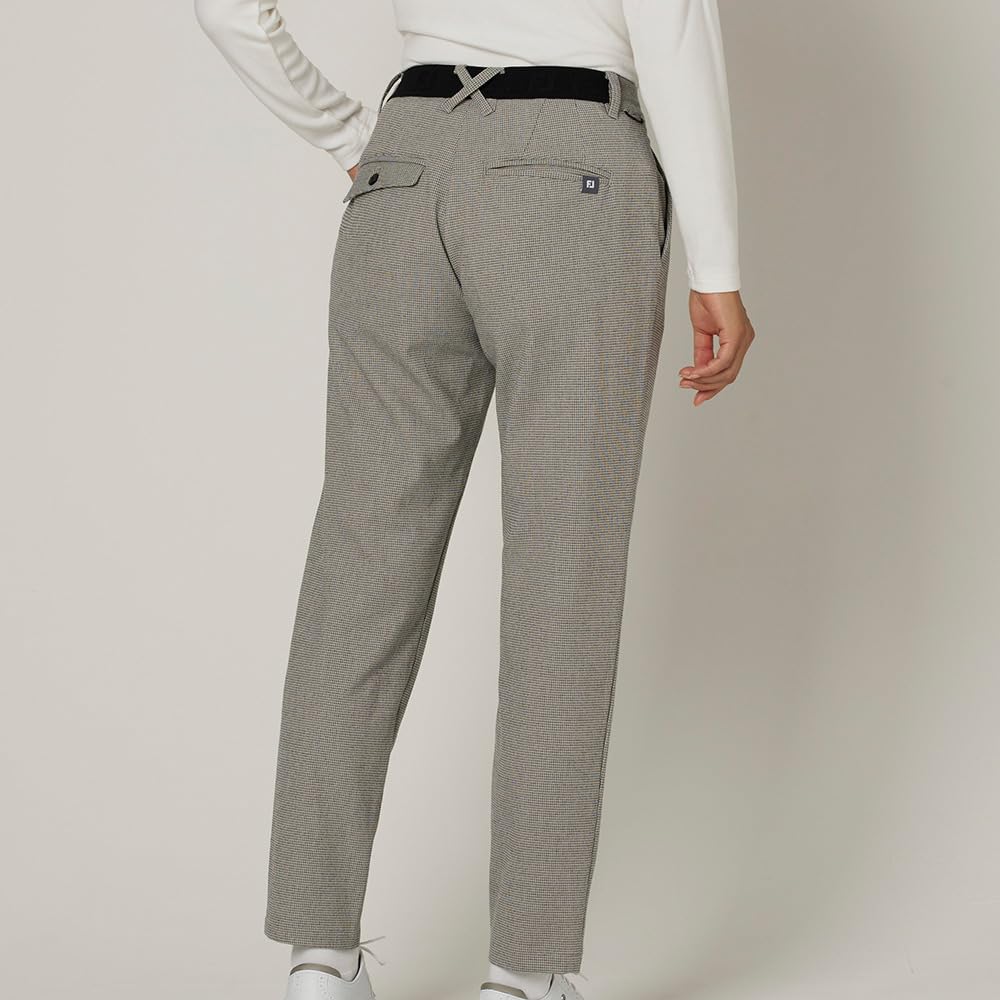 FootJoy Micro Check Stretch Long Pants, Gray, Women's, Size Small (FJW-F24-P06, 32345-S)