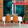 Minimalist Flat Printing Curtains Without Rod Butterfly Blue Roses New Year Festival Prints Light Set Of 2 Made Polyester