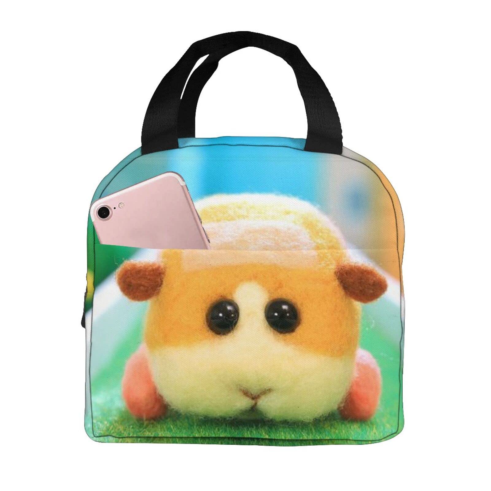 

Pui Pui Molcar Insulated Lunch Bag with Clasp, Black, Bento Box, Insulated, Cooler Bag with Zipper, Compact, Soft Cooler Bag, Tote/Eco Bag