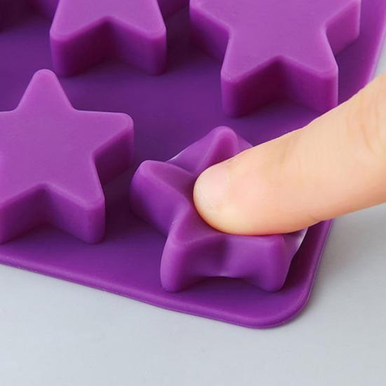 Star-Shaped Ice Cube Tray Food-Grade Silicone Ice Mold for Chocolate Candy Easy-Release Heat-Resistant Baking Tool for Home Party