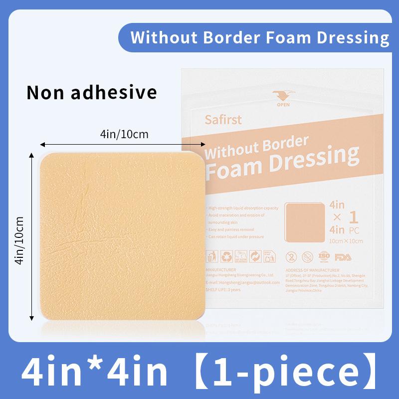 Foam Non-Adhesive Dressing Wound Dressing Sterile Bedsore Healing Pad Patch Wound Care 10Cmx10Cm