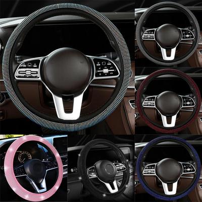 Coprivolante Auto Bling Con Diamanti di Cristallo Decorazione Scintillante Protezione Volante Suv Strass Auto Ve C9P2