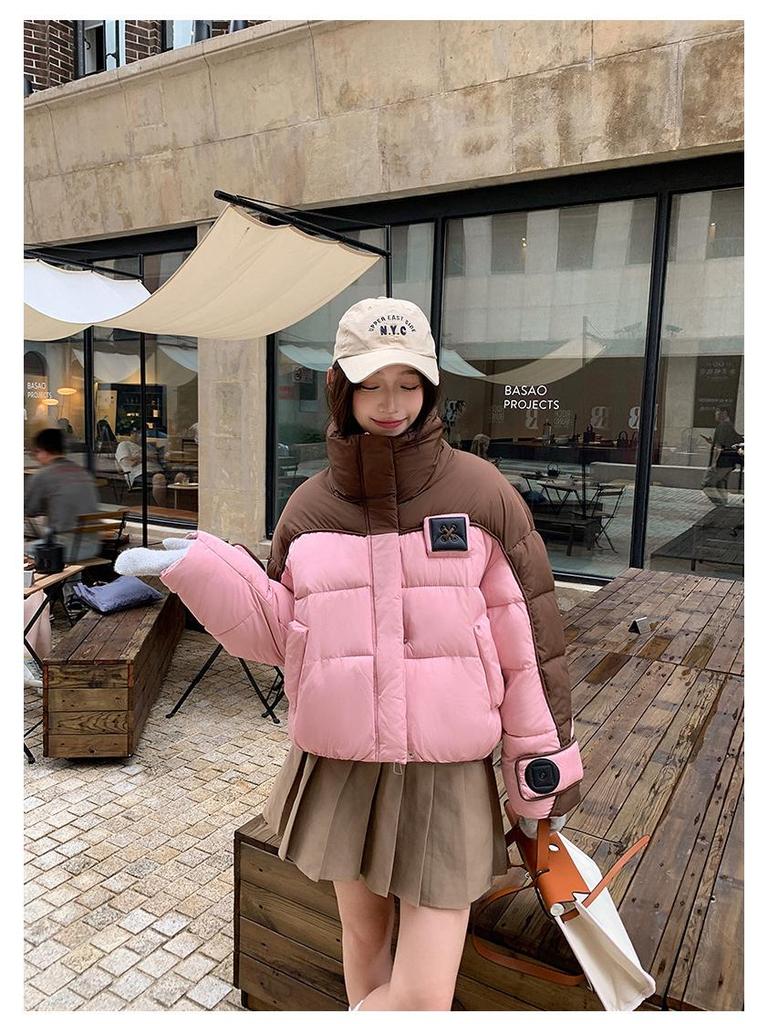 2024 Women's Korean Style Thickened Cotton Jacket - Fashionable, Loose, Warm Winter Outerwear