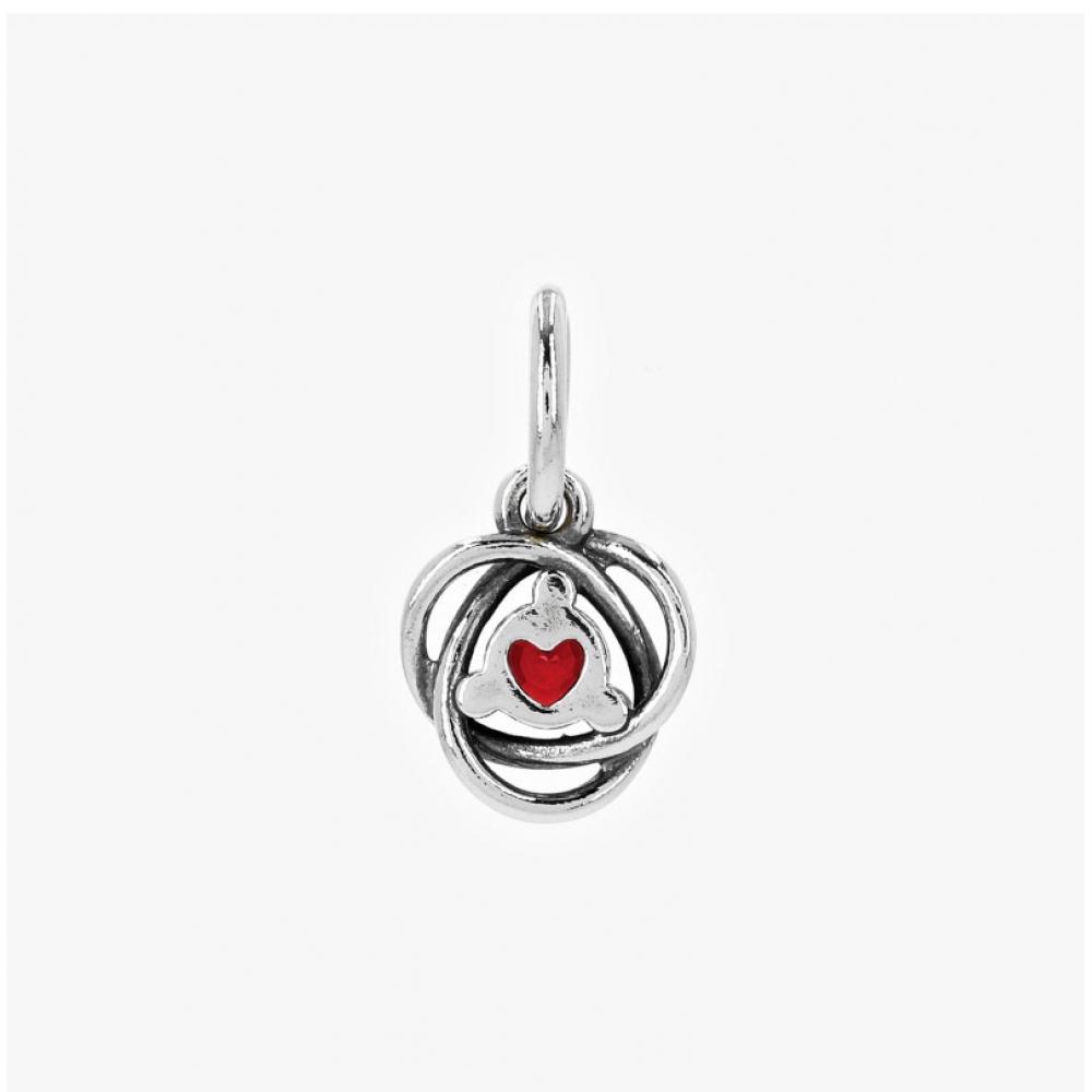 PAndora 793125c07 July Birthstone True Red Eternity Circle Pendant And Dangle Silver Charm