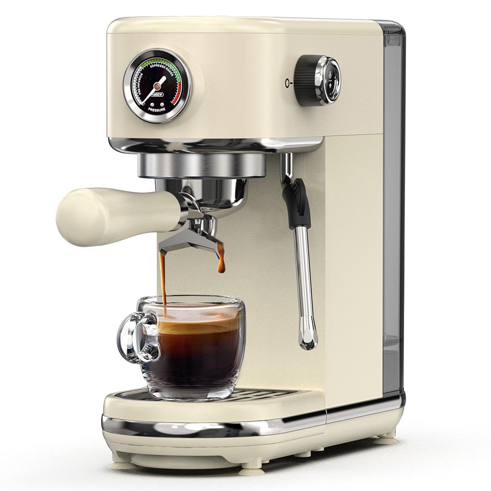 Kahve Makinesi Hibrew H10B Ayarlanabilir Sıcaklık Yarı Otomatik Espresso Makinesi Süt Köpürtücü ile 20Bar