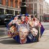 1 PC Automatic Folding Umbrella-Doctor Who Pattern, Portable & Foldable Design with 8 Ribs, Christmas Birthday Gifts